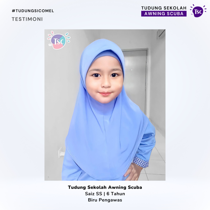 Tudung Sekolah Awning Scuba - Image 3